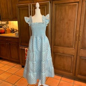 Hill House Ellie Nap Dress Snowflake Brocade size small NWOT